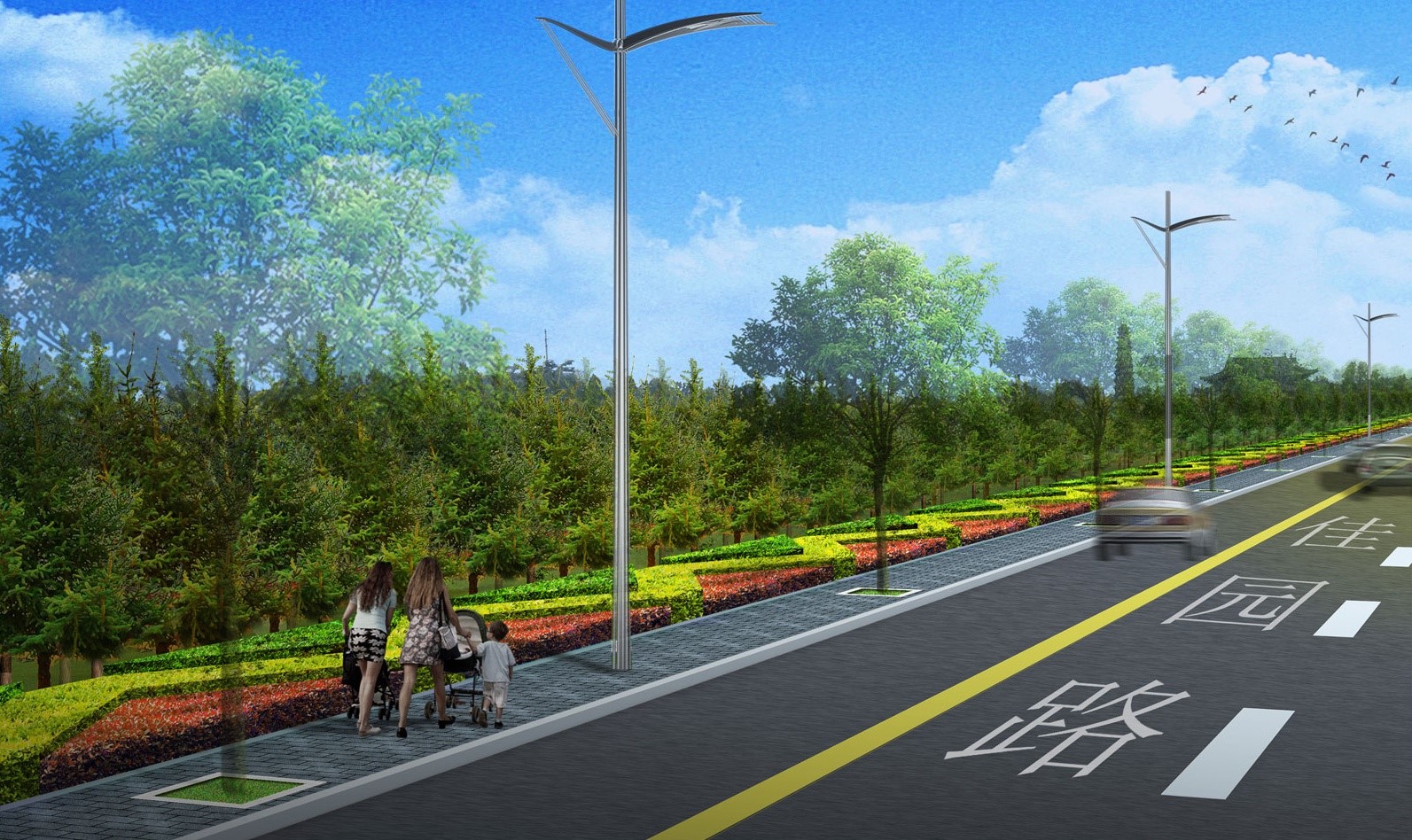 托克托工业园区道路绿化工程