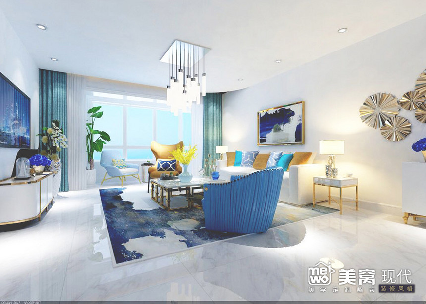 现代地中海混搭,地中海风格装修样板间,地中海小清新装修风格_大山谷图库